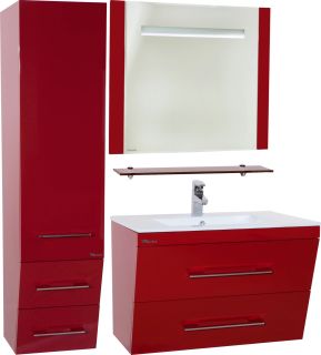 Тумба под раковину Bellezza Берта 90см красный 00000007106